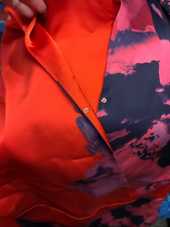 Marciano Red Floral Satin Mini Dress - Picture 6 of 6